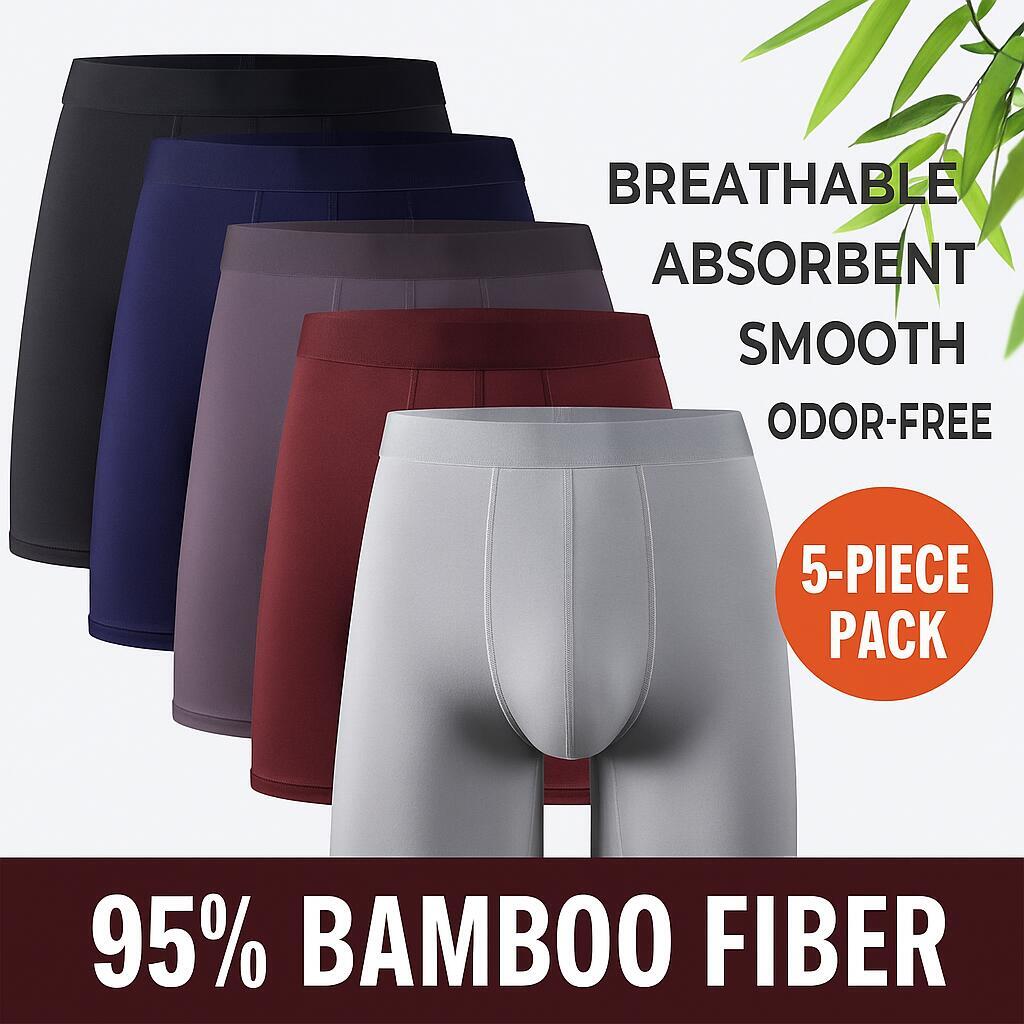 5pcs 95% Bamboo Fiber 5% Spand - Boxer Shorts Modal 评论和价格