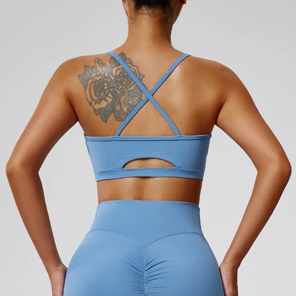 Sexy Cross Back Sports Bra Wom - Quick Dry Underwear 评论和价格