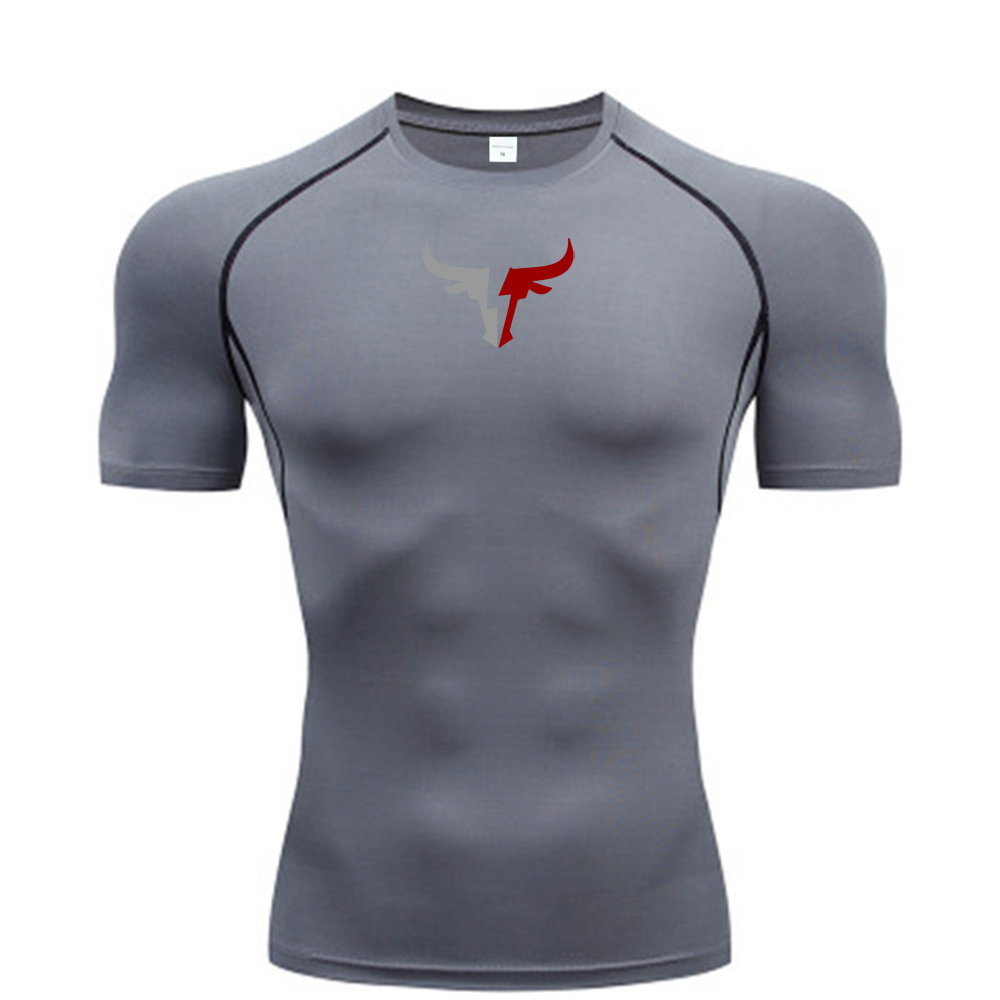 Men's bull head compression T- - T Shirt Tight Fit 评论和价格