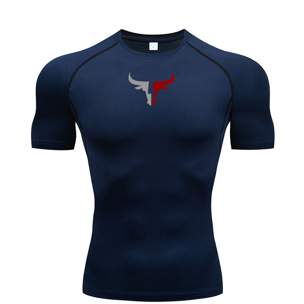 Men's bull head compression T- - T Shirt Tight Fit 评论和价格