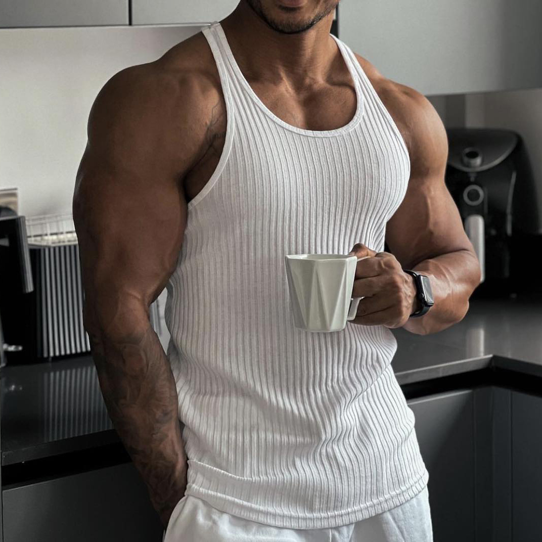 2024 Summer new men V-neck Ves - Undershirt Crew Neck 评论和价格