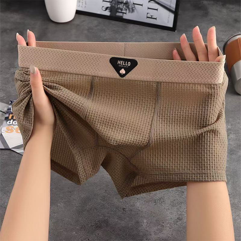 4pcs Men's Boxer Shorts Ice Si - Multi Pack Underwear 评论和价格