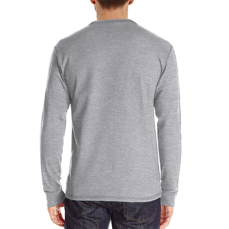Men's Long Sleeve Henley Style - Undershirt Crew Neck 评论和价格