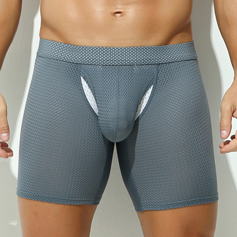 Sexy Lingerie Mens Mesh Underw - Long Leg Trunk Men 评论和价格