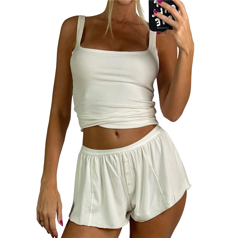 FX-Women Summer Lounge Set Rib - Tank Top Ribbed 评论和价格