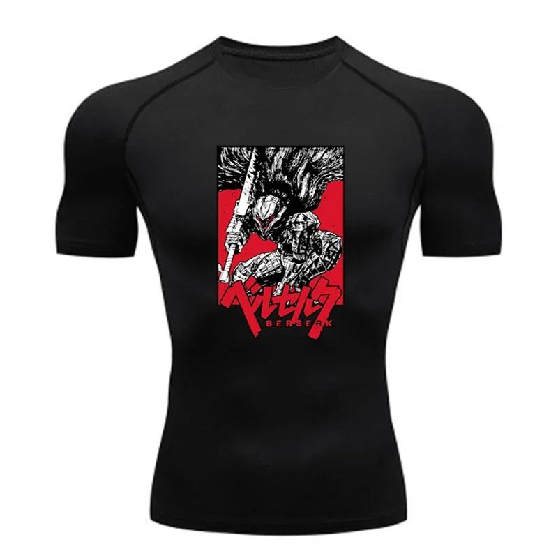 Sportswear for Men Gym Anime B - T Shirt Tight Fit 评论和价格