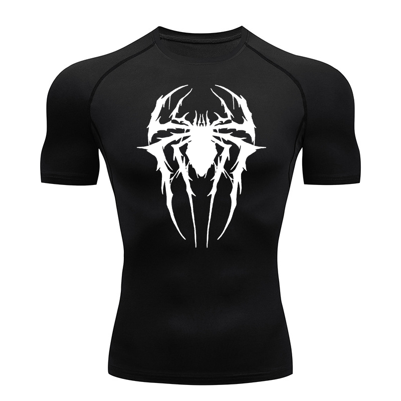 Spider Graphic Compression Shi - Base Layer Top 评论和价格
