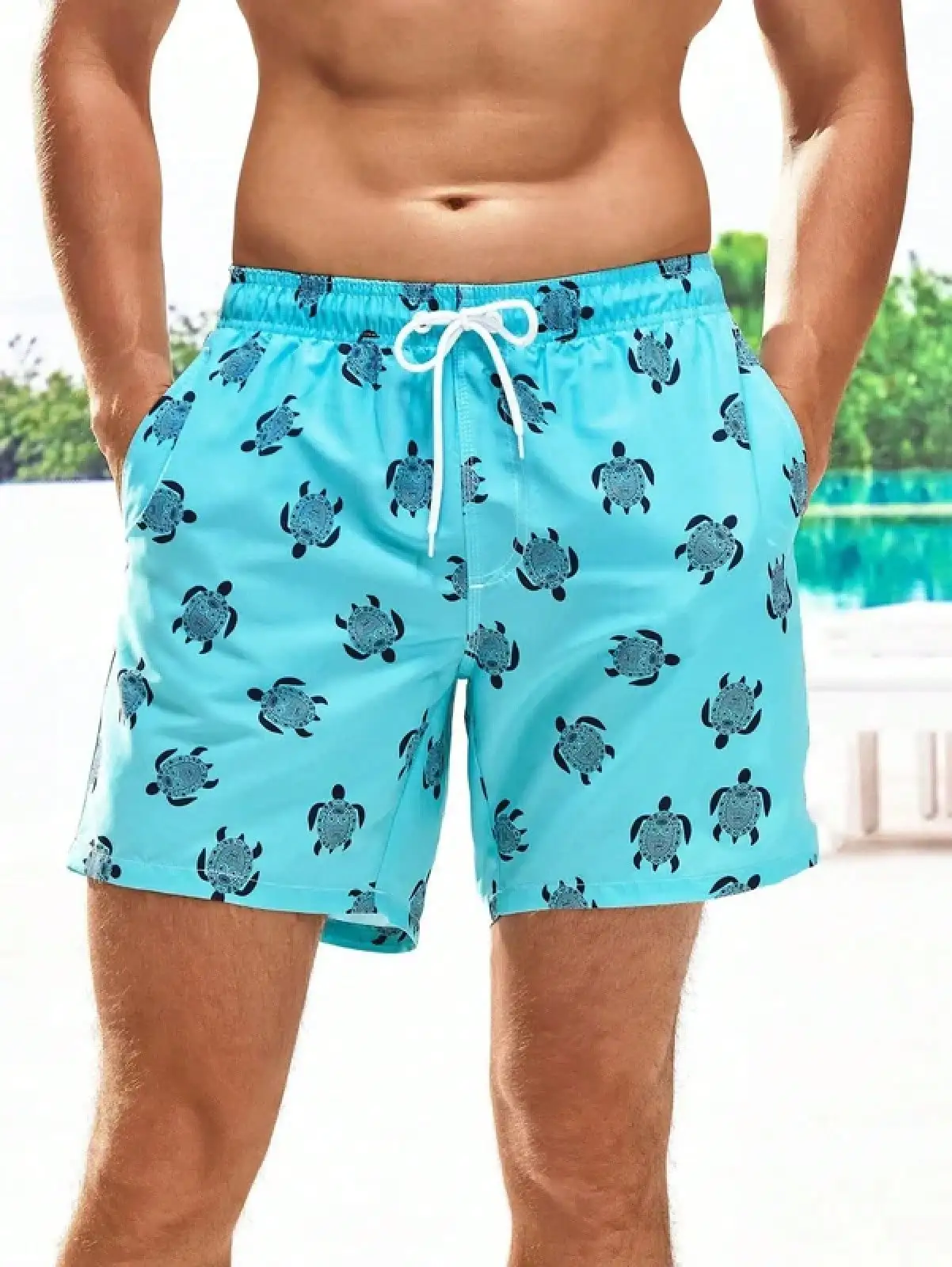 Men's Beach Shorts Summer Fash - Bamboo Fiber Trunk 评论和价格