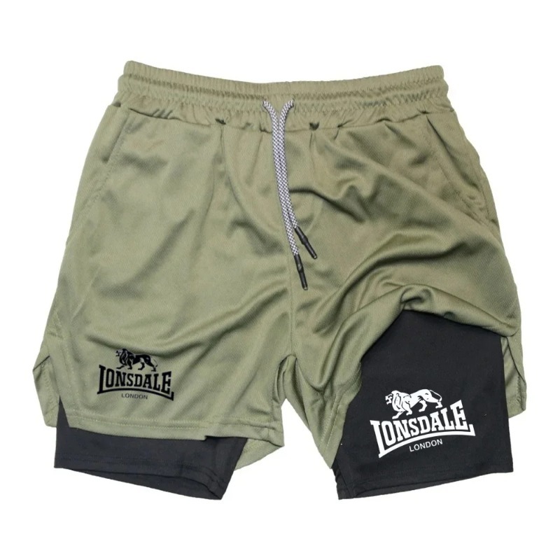 2in1 Running Shorts for Men Gy - Compression Shorts Athletes 评论和价格