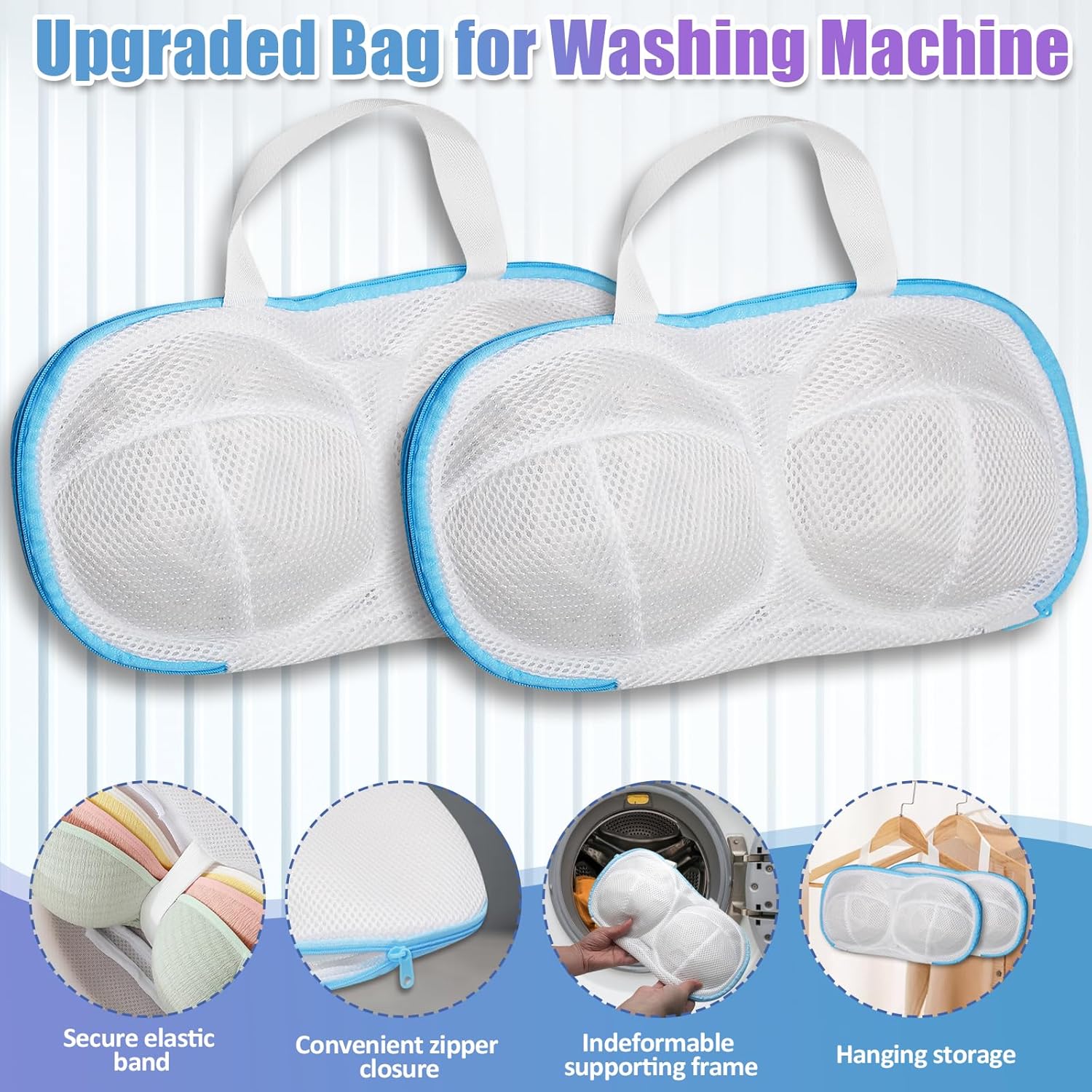 2-Pack Bra Wash Bags- Non-Defo - Multi Pack Underwear 评论和价格