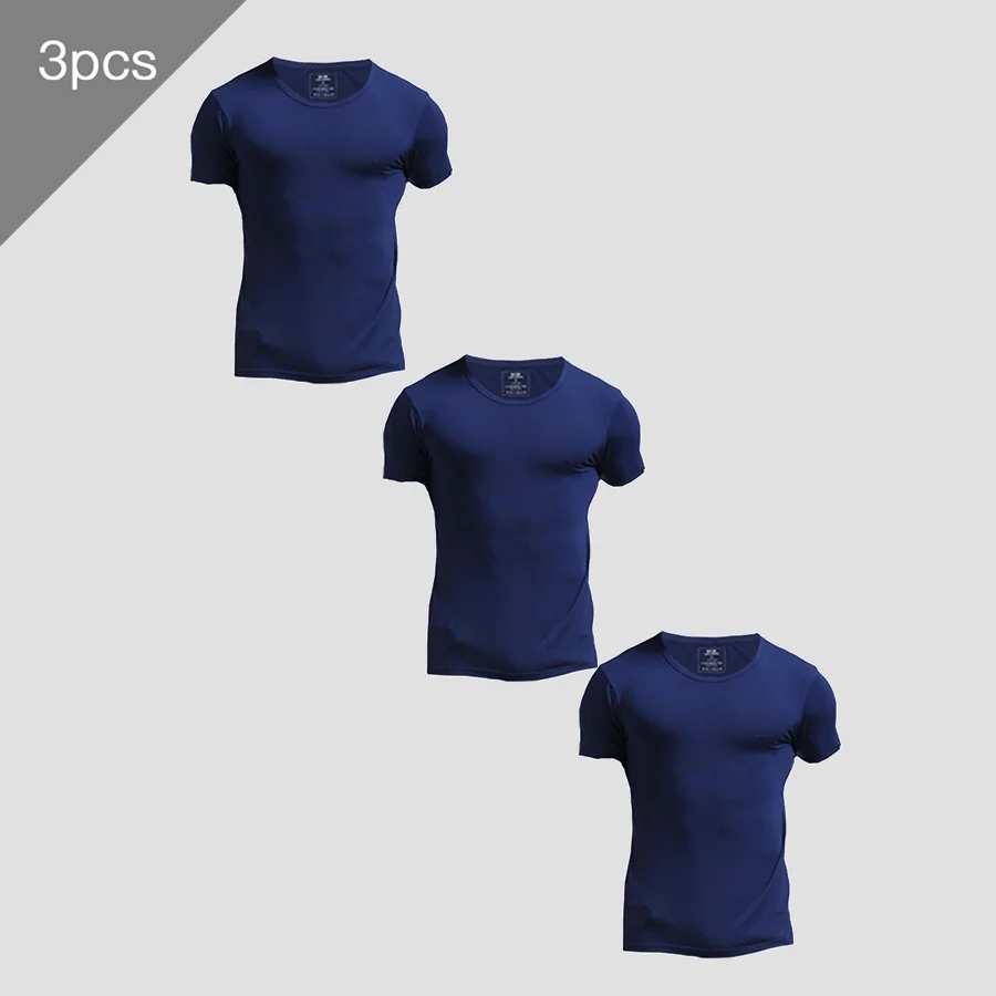 3PCS Men's Summer Short Sleeve - Undershirt Crew Neck 评论和价格