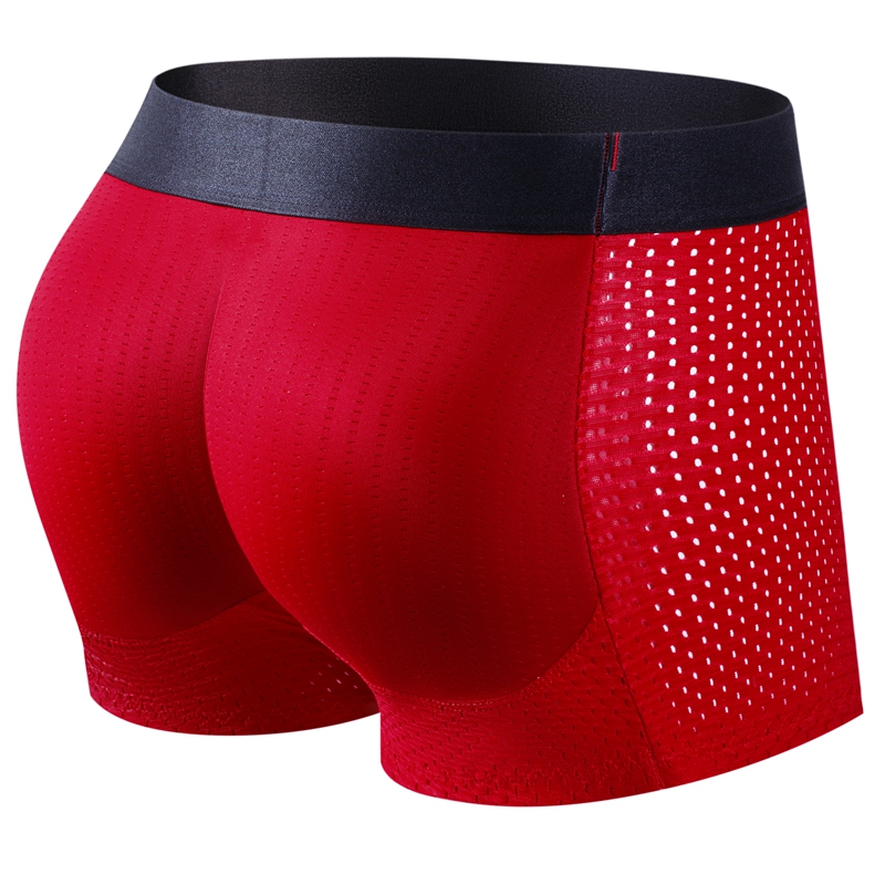 Men Trunks Built-in Fake Butt  - Boxer Shorts Modal 评论和价格