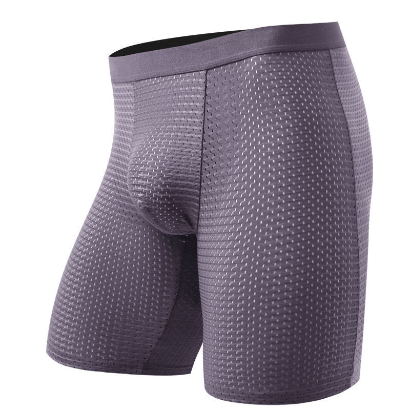 Men's Boxers Shorts Ice Silk M - Long Leg Trunk Men 评论和价格