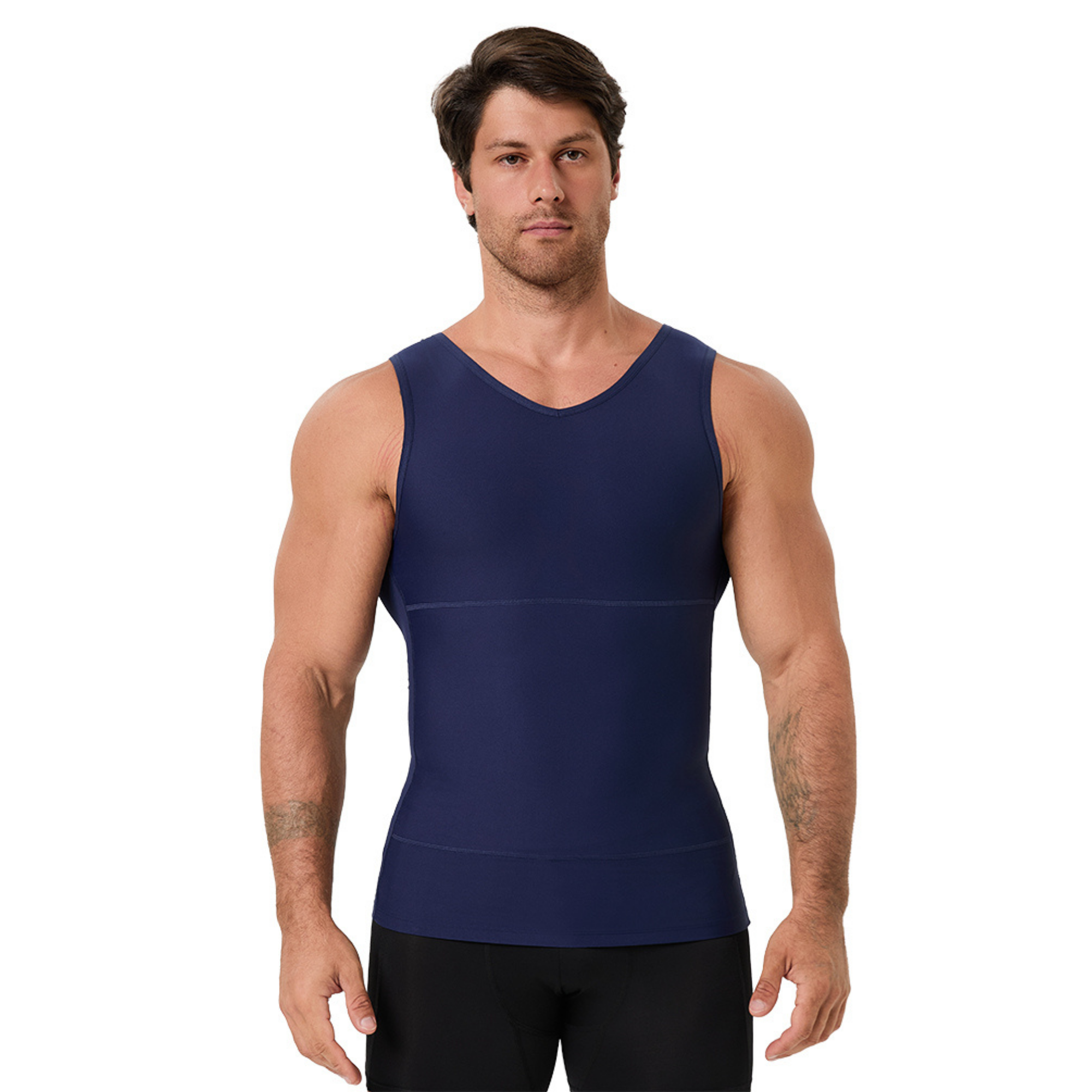 Men's V Neck Compression Shape - Undershirt Crew Neck 评论和价格