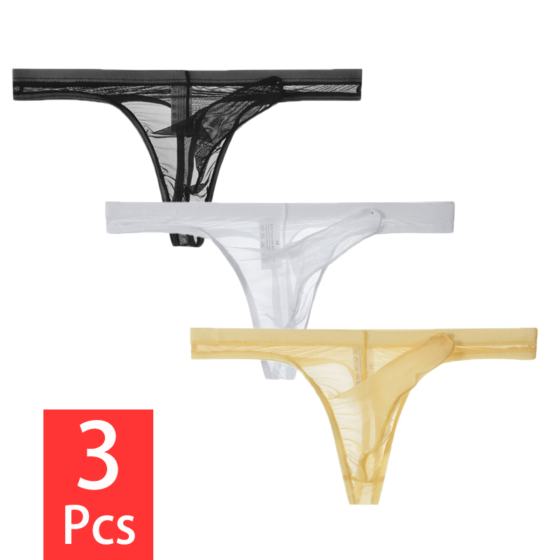 3Pcs/lot Men Underwear T-Back  - Multi Pack Underwear 评论和价格