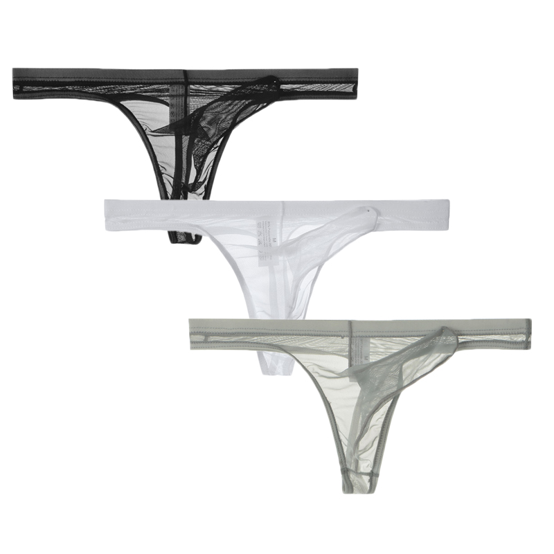 3Pcs/lot Men Underwear T-Back  - Multi Pack Underwear 评论和价格