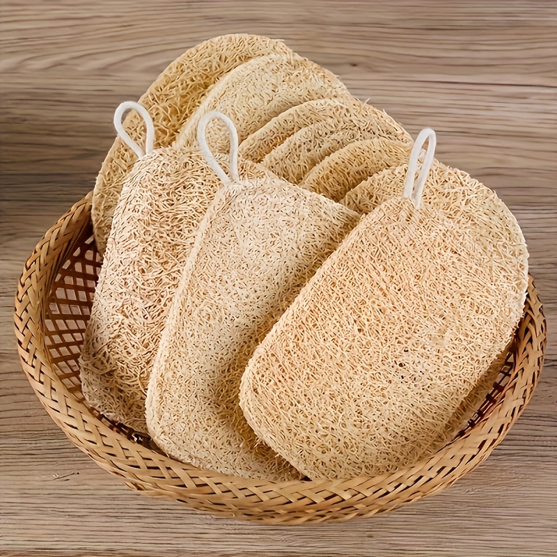 6pcs Natural Loofah Exfoliatin - Bamboo Fiber Trunk 评论和价格