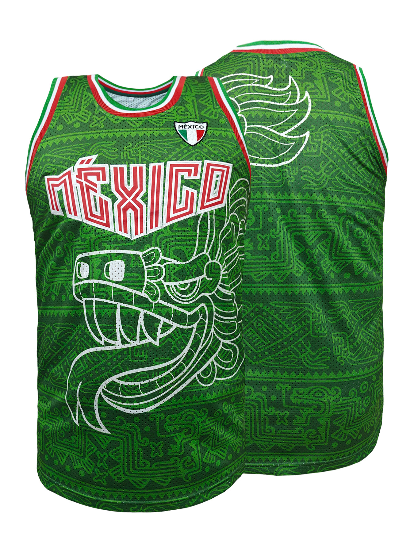 Mexico Embroidered Basketball  - Sleeveless Undershirt 评论和价格