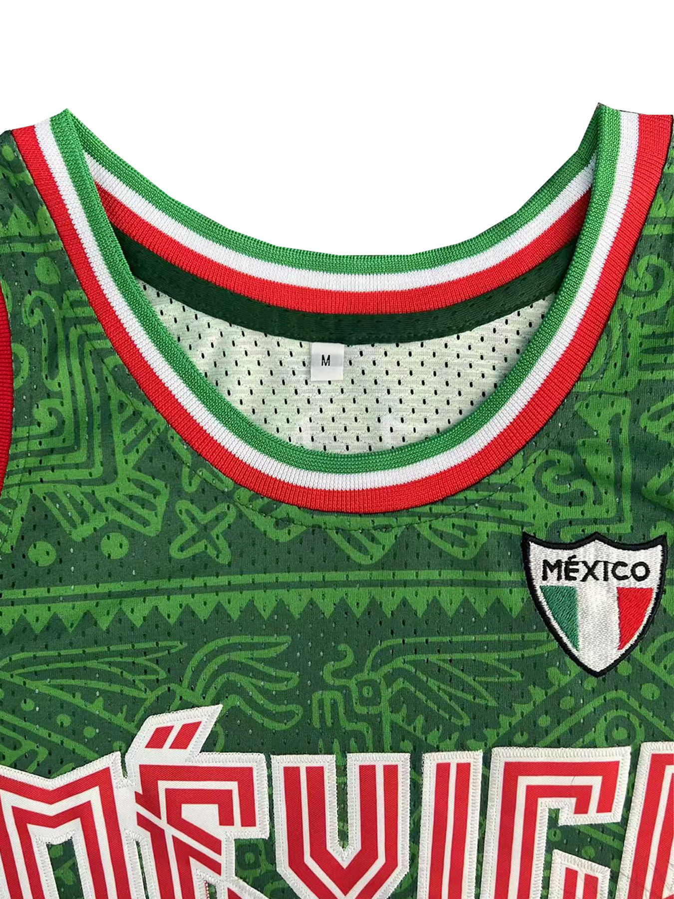 Mexico Embroidered Basketball  - Sleeveless Undershirt 评论和价格
