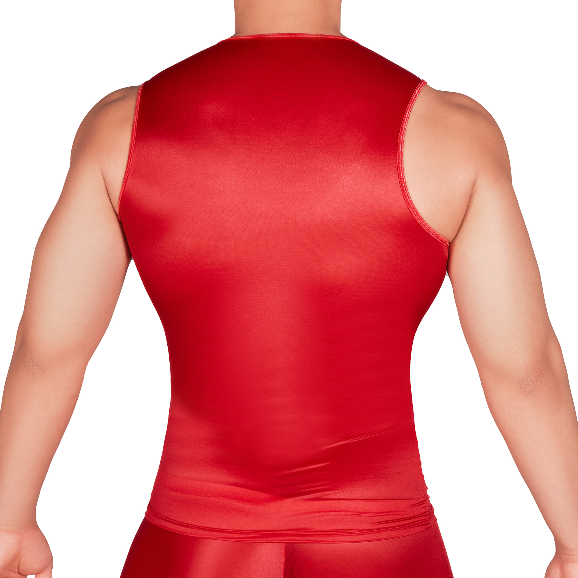 Solid Color Men's Slim Smooth  - Sleeveless Undershirt 评论和价格