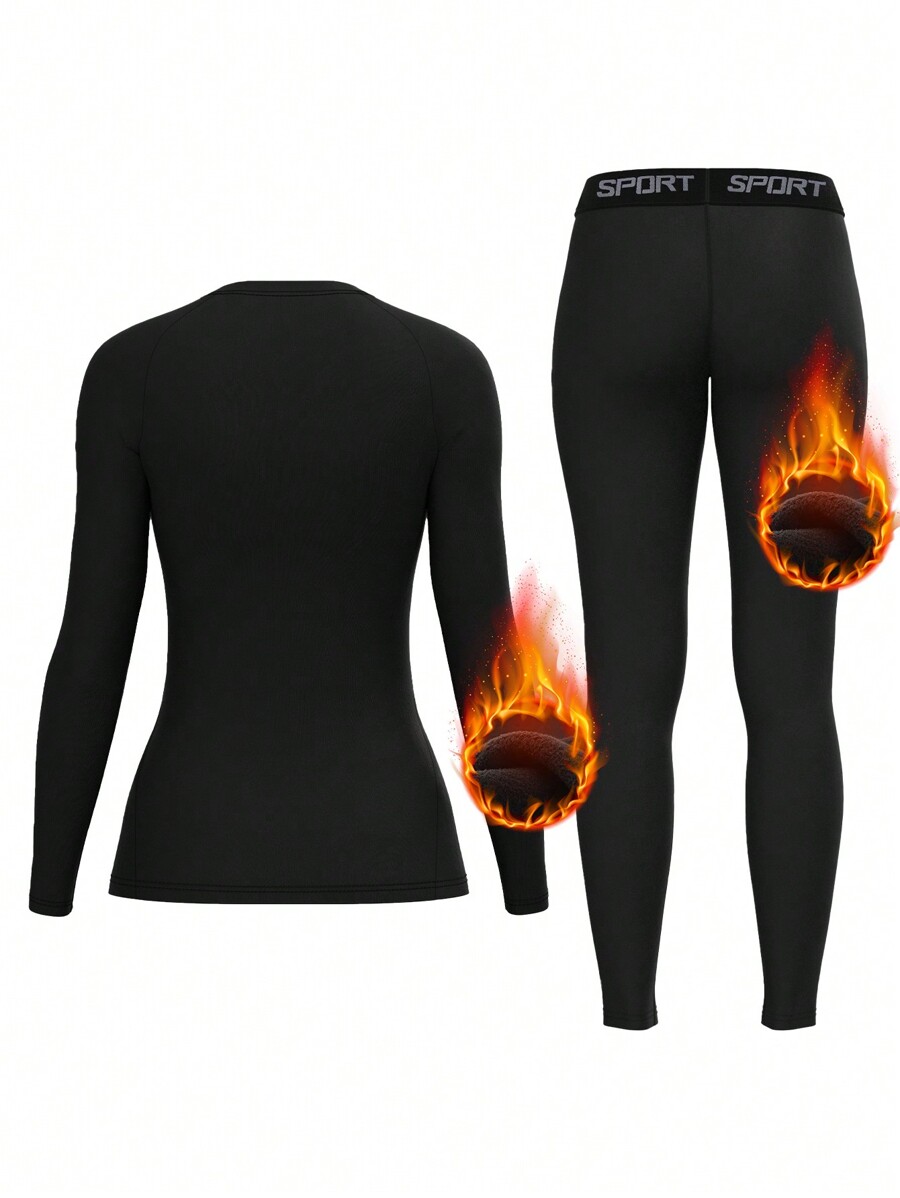 Women Fleece Thermal Underwear - Base Layer Top 评论和价格
