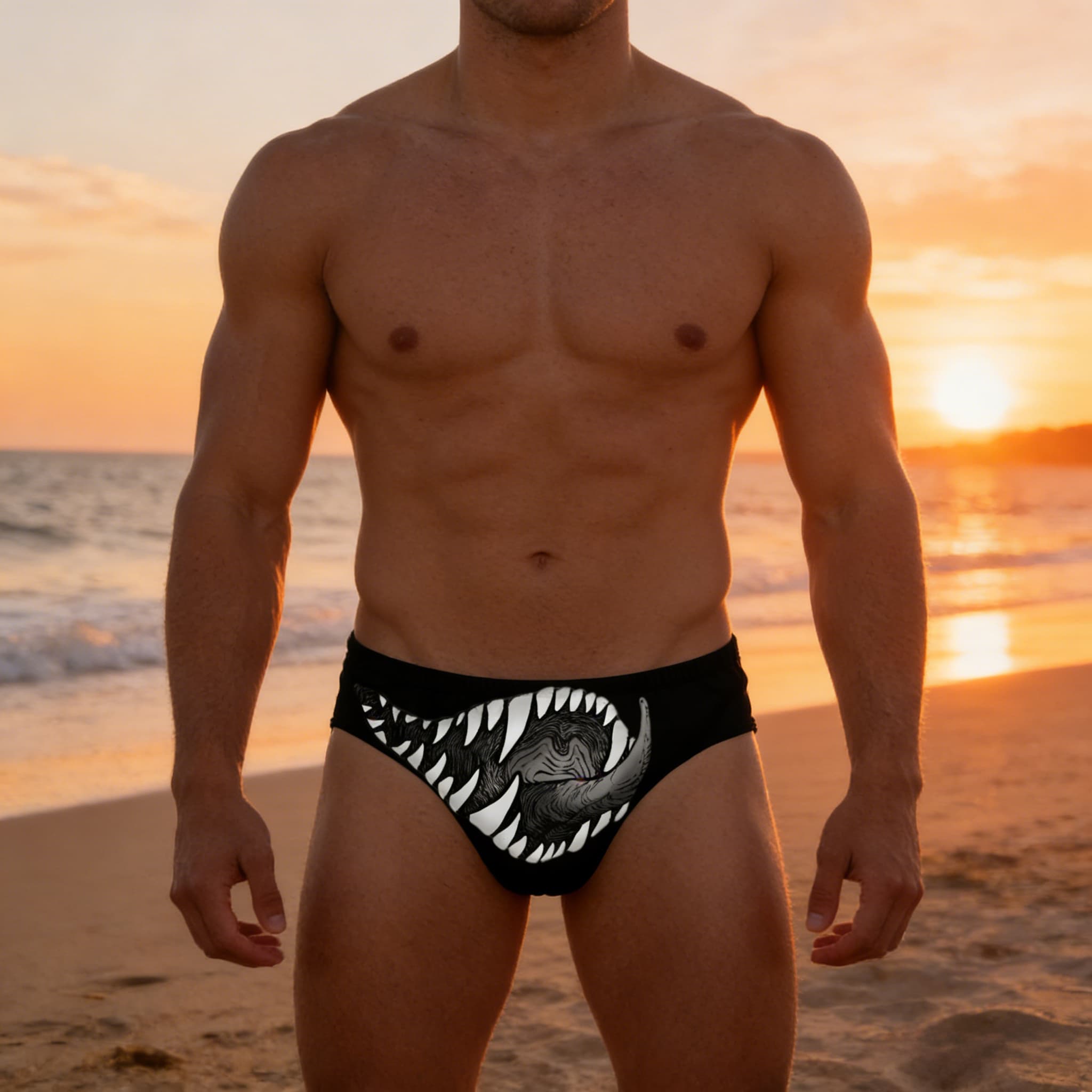 Crazy Monster Giant Fang Swim  - Trunk Breathable Men 评论和价格