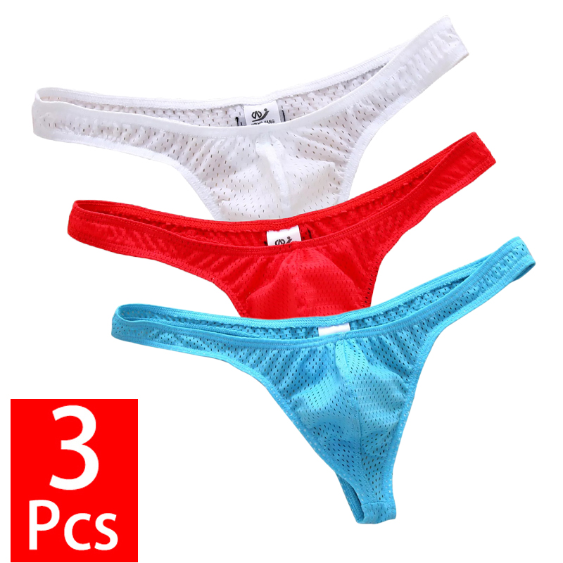 3PCS/Lot Men G-string And Thon - Multi Pack Underwear 评论和价格