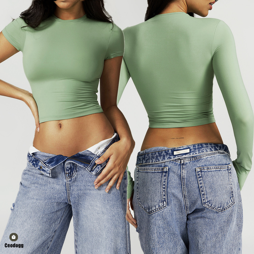 Women's Tight Fitting Sports T - T Shirt Tight Fit 评论和价格
