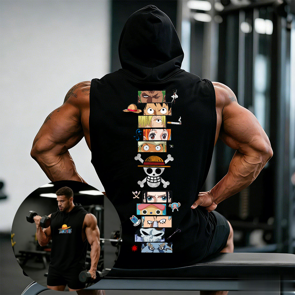 One Piece Anime Hoodie Sleevel - Sleeveless Undershirt 评论和价格