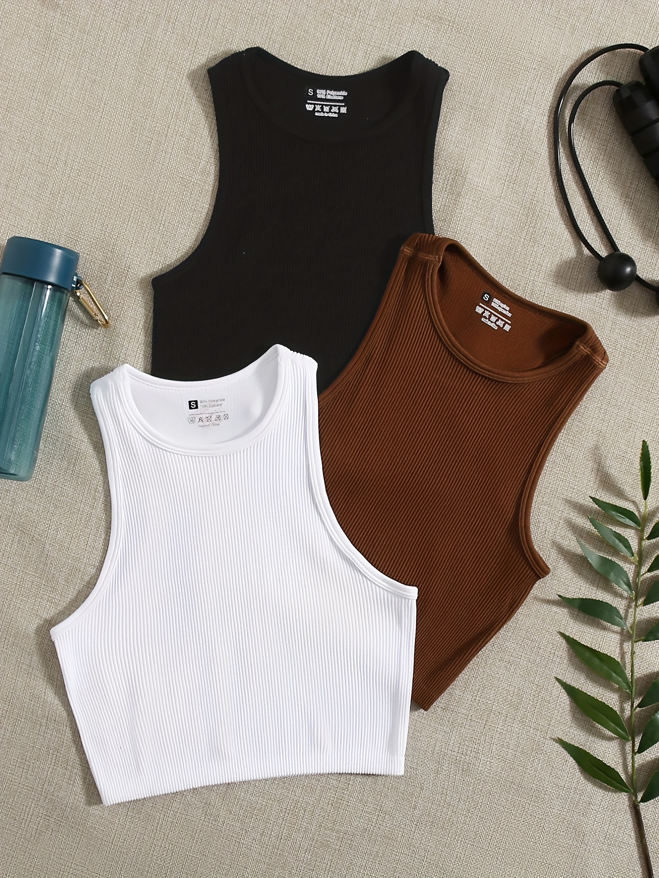Ribbed Seamless Sports Bra Tan - Tank Top Ribbed 评论和价格