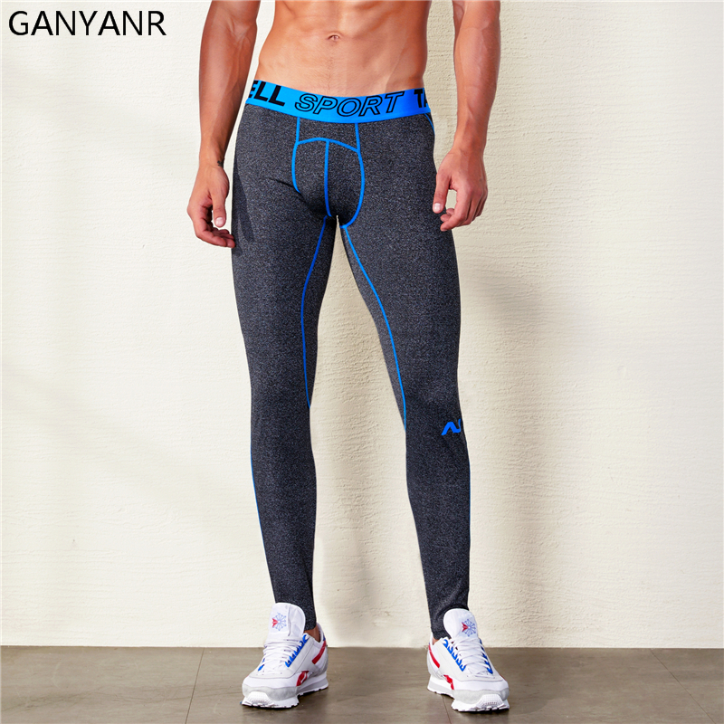 GANYANR Running Tights Men Spo - Compression Long Pant 评论和价格