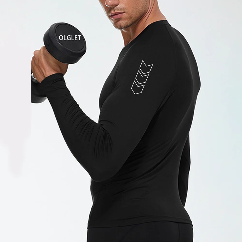 Men Quick-dry T-shirt Long Sle - Base Layer Top 评论和价格
