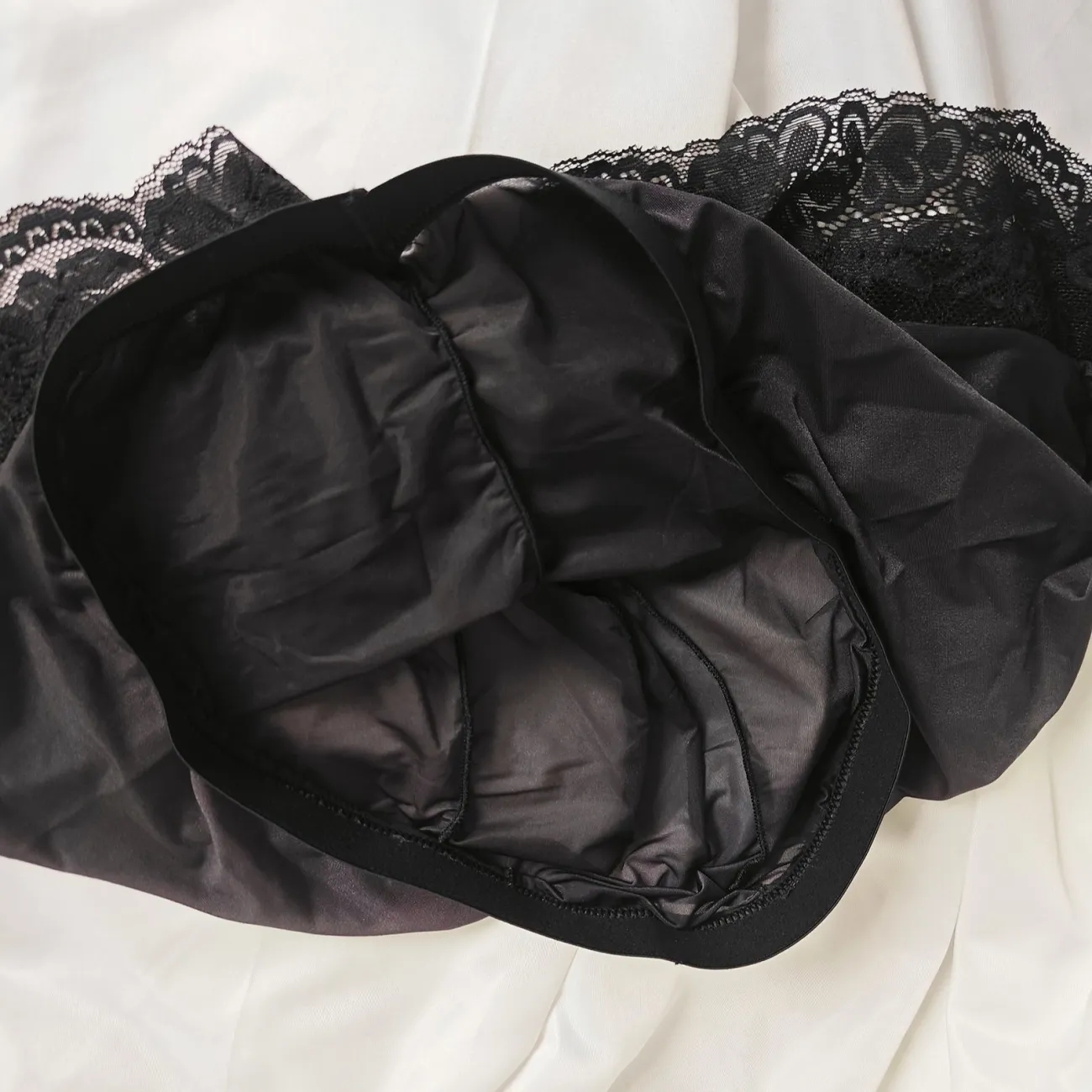 Sexy Man's Glossy Lace Hem Sho - Pouch Boxer Pouch 评论和价格
