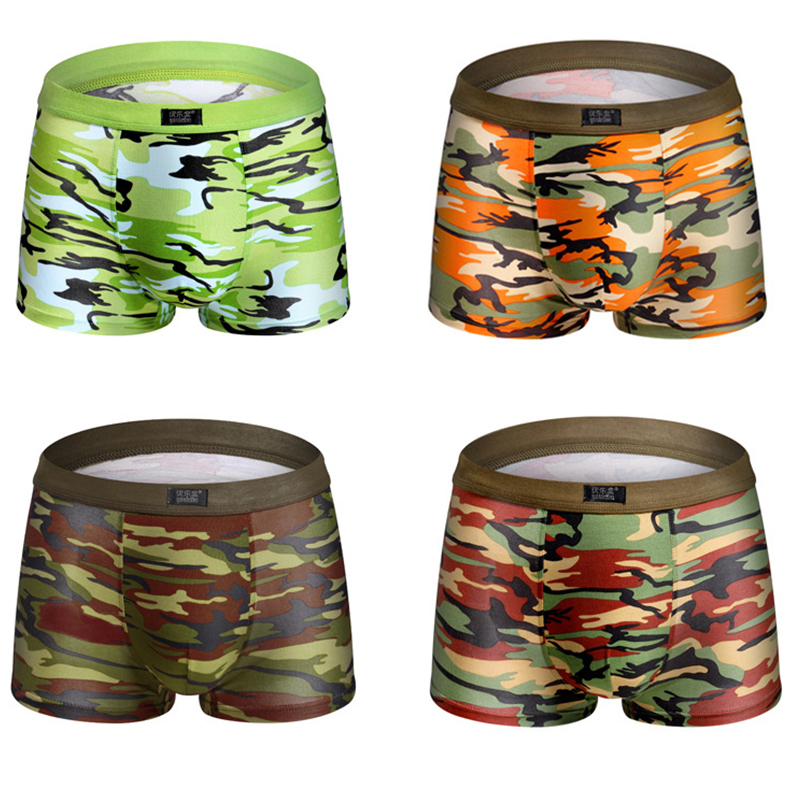 4pcs/lot Camouflage Boxer Men  - Boxer Shorts Modal 评论和价格