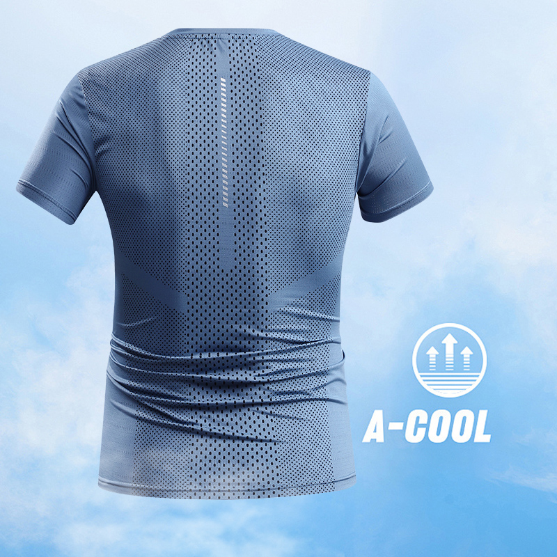 Men Summer Sports T-shirt Quic - T Shirt Tight Fit 评论和价格